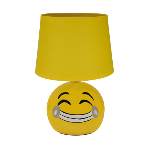 Strühm by Ideus LED Tischlampe "Emoji", E14, 40W, Ø 180 mm - Gelb (ohne Leuchtmittel)