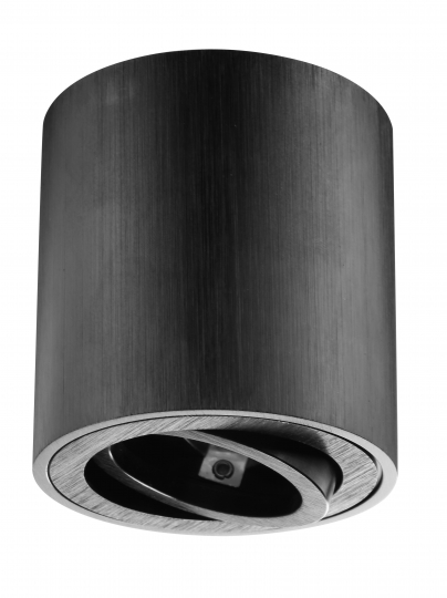 mlight LED ceiling mounted light ZYLO round, black, swiveling