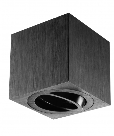 mlight LED Plafonnier apparent ZYLO, carré noir