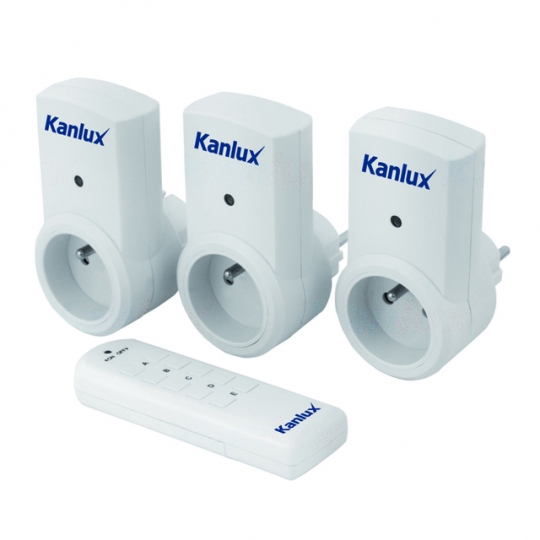 Kanlux radio-controlled socket APO TM-3 Set of 3