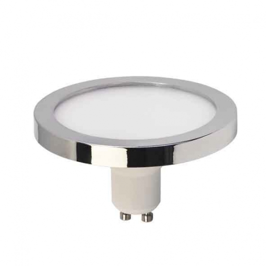 LM LED Mini Panel 3 Step Dimming, diffuseur chromé 5W-GU10/827 - blanc chaud