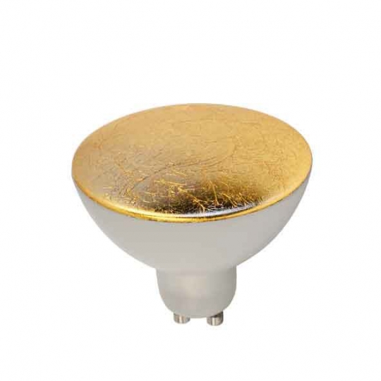 LM GU10 LED head mirror lamp gold, 3-step dimming 5W - warm white