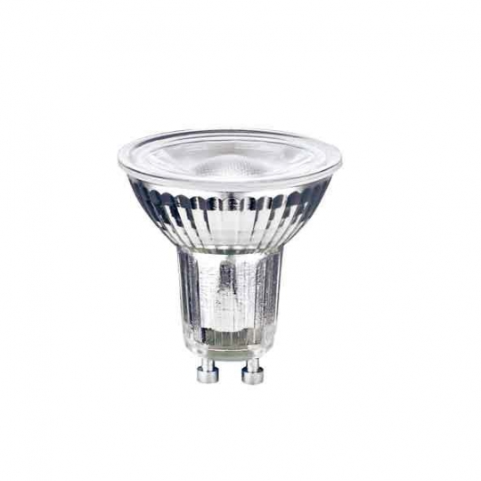 LM LED-GU10-luminaire verre Refl. 38° 4.5W - couleur lumière blanc froid
