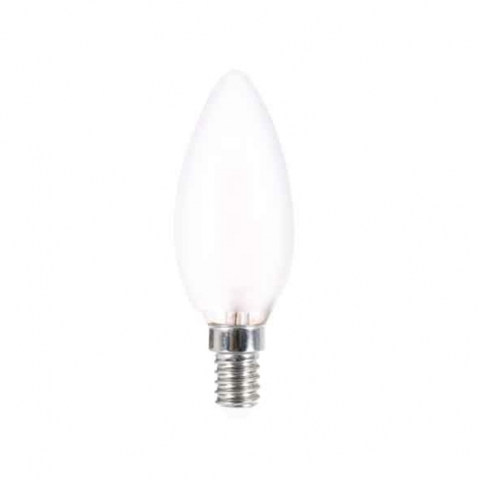 LM LED lampe à filament mat bougie C35 4.5W-470lm-E14/827 - blanc chaud