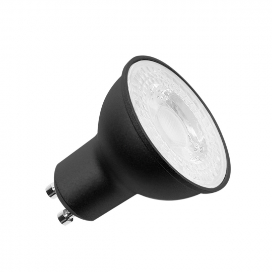 SLV hoogwaardige GU10 LED lamp QPAR51, 6W, 38°, zwart - warm wit (2700K)