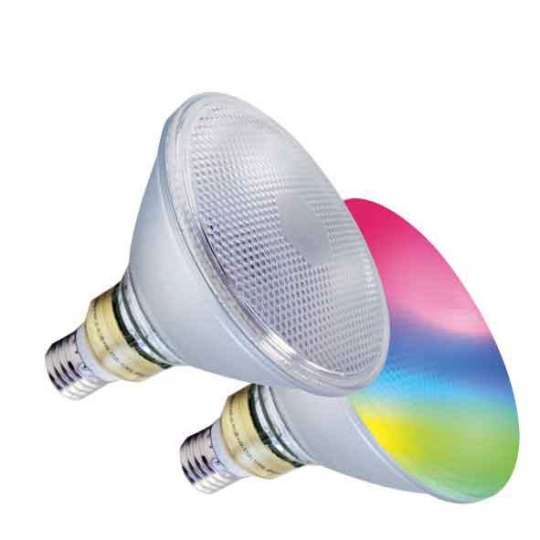 LM ampoule PAR38 RGB/W IP55 14W-1200lm-E27/830 incl. télécommande