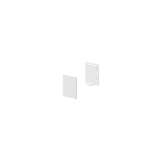 SLV Embout pour profilé en saillie GRAZIA 10 standard, 2 pièces, version haute, blanc