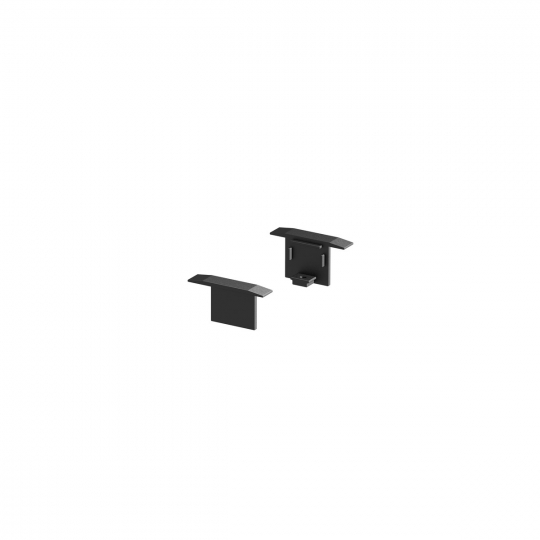 SLV end caps for GRAZIA 10 recessed profile, 2 pieces - black