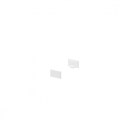 SLV Embouts pour profilé en saillie GRAZIA 10, 2 pièces, version plate - blanc