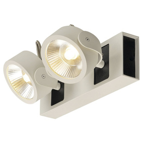 SLV LED wand- en plafondlamp KALU, wit/zwart, 60° - warm wit