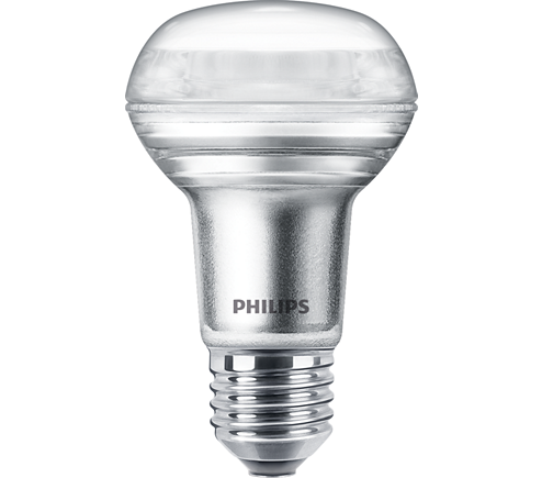 Signify GmbH (Philips) LED reflectorlamp 4,5W, E27, R63, 36° - warm wit (2700K)