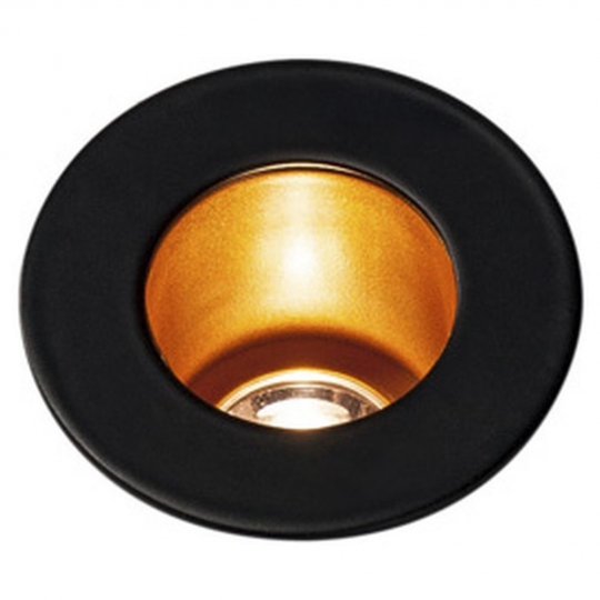 SLV LED recessed ceiling light HORN MINI, 3000K, black/gold, 12°.