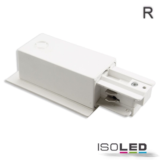 ISOLED 3-phase Classic recessed side feed N-conductor left, white