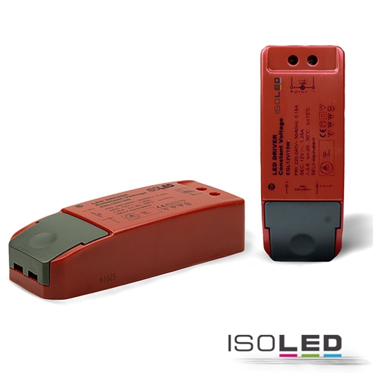 ISOLED LED transformer 12V/DC, 0-20W, SELV