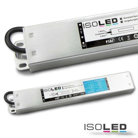 ISOLED LED transformer 24V/DC, 0-100W, IP66
