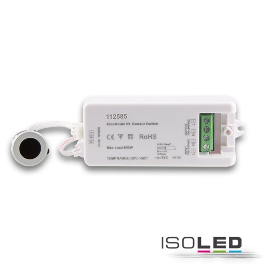 ISOLED wipe switch with sensor head silver