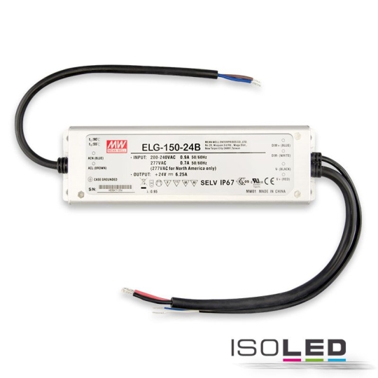 ISOLED LED transformator MW ELG-150-24B 24V/DC, 0-150W