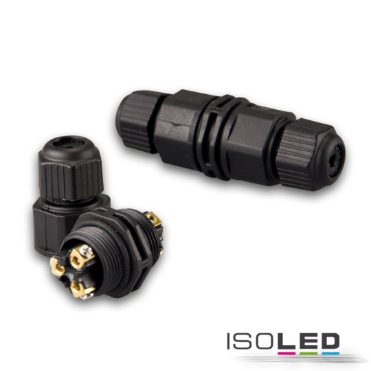 ISOLED-kabelconnector IP67, wurgnippel + schroefklemmen 2x3-polig