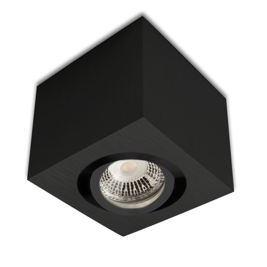 ISOLED ceiling mounted spotlight angular for GU10/MR16, aluminum black
