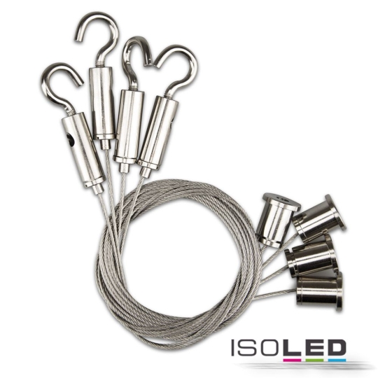 ISOLED wire suspension (4 pcs) with ceiling screw connection