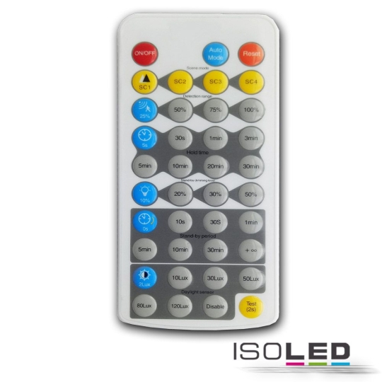 ISOLED remote control for motion sensor