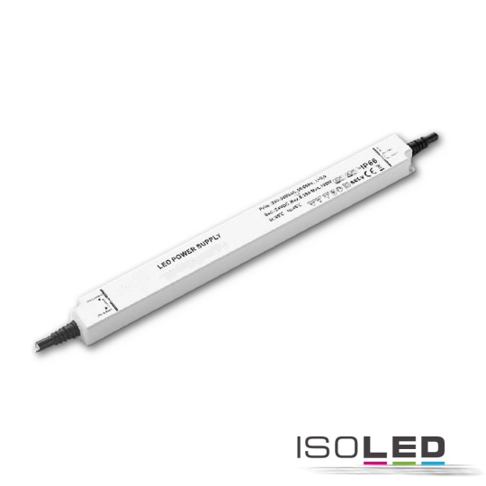 ISOLED LED transformator 24V/DC, 0-150W, IP65, slank