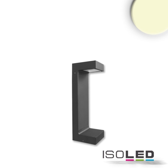 ISOLED LED Wegeleuchte Poller-1, 30cm, 7W, sandschwarz - warmweiß