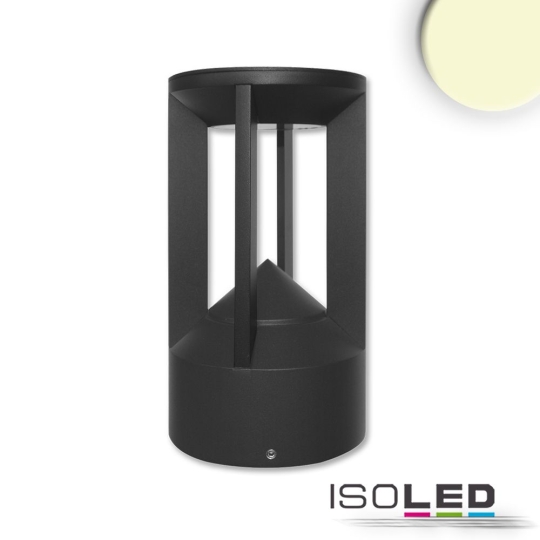 ISOLED LED Leuchte Poller-4, 9W, sandschwarz - warmweiß