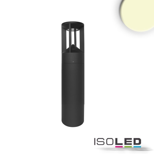 ISOLED LED Wegeleuchte Poller-4, 40cm, 9W, sandschwarz - warmweiß