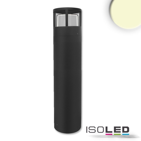 ISOLED LED Wegeleuchte Poller-5, 70cm, 6W, sandschwarz - warmweiß