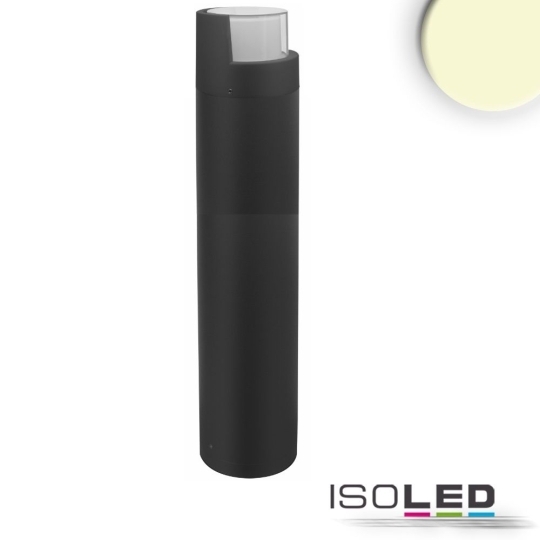 ISOLED LED Wegeleuchte Poller-6, 70cm, 6W, sandschwarz - warmweiß