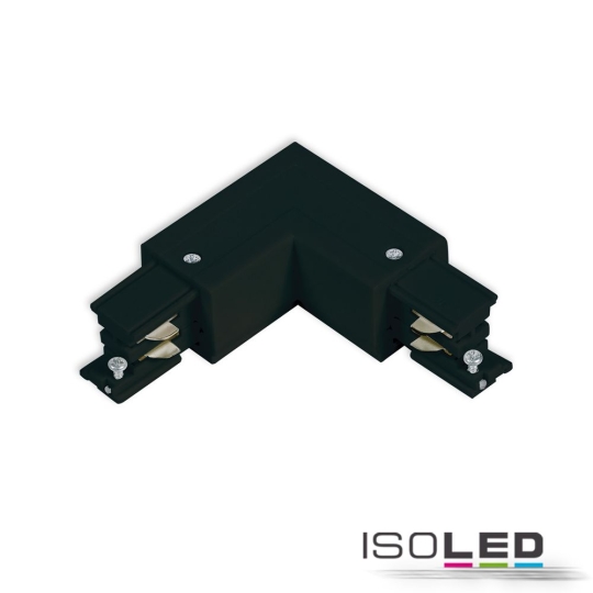 ISOLED 3-fase S1 L-connector N-geleider buiten, aardgeleider binnen, zwart