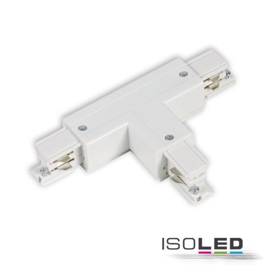 ISOLED 3-phase S1 T-connector N-conductor right, protective earth conductor left, white