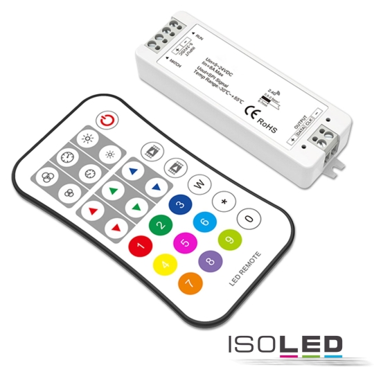 Contrôleur SPI ISOLED LED FUNK pour 8 à 1024 pixels, télécommande incluse.