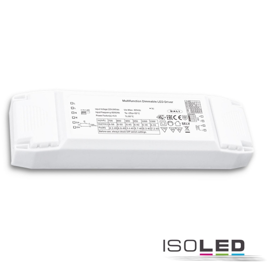 ISOLED LED Konstantstrom Trafo 700/800/900/950/1050/1200mA, 40W