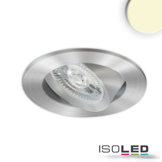 ISOLED LED recessed luminaire Slim68 MiniAMP brushed aluminum - warm white