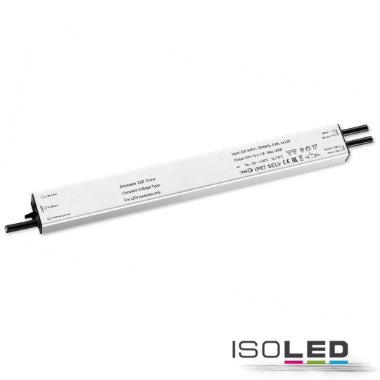 ISOLED LED PWM transformator 24V/DC, 0-100W, slank