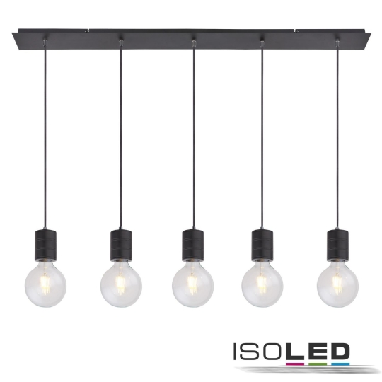 ISOLED hanging lamp black matt E27