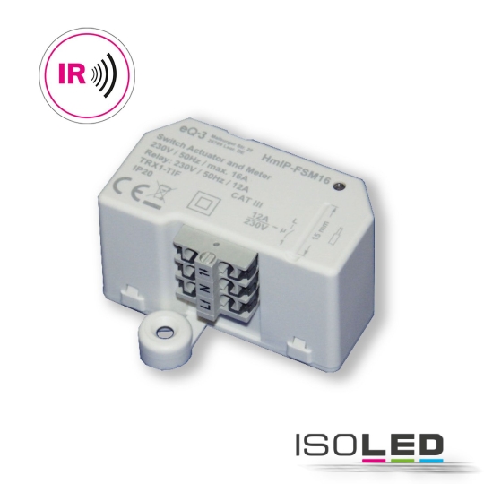 ISOLED HomeMatic IP switch-meter actuator 5A, flush-mounted