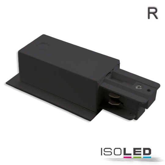 ISOLED 3-phase Classic recessed side feed N-conductor left, black