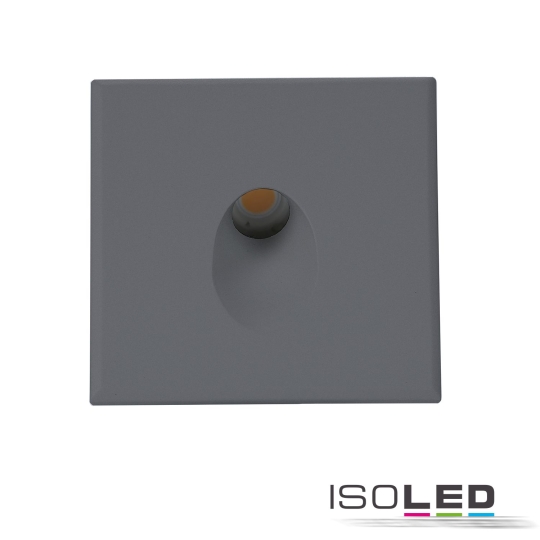 ISOLED Cover aluminium carré 1 noir pour éclairage d'escalier Sys-Wall68