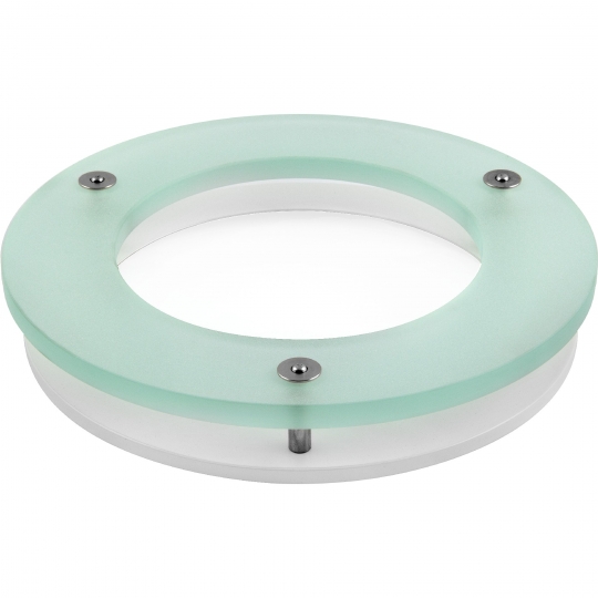 Concord 160mm ring white + floating glass ring matt lamp Concord - 1 piece