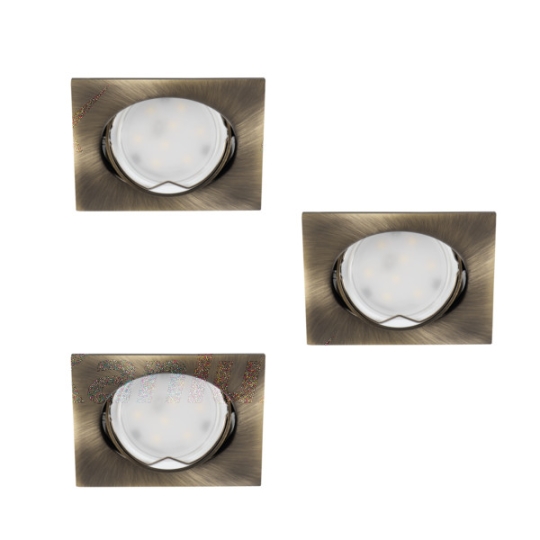 Kanlux recessed lighting set incl. bulb TRIBIS II, patinated brass