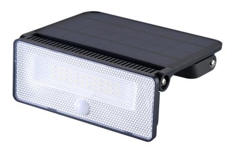 Shada solar spotlight with PIR sensor, 12W, IP54, 1600lm, black - neutral white (4000K)