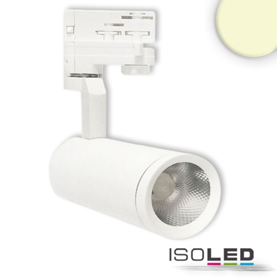 ISOLED 3-PH track spotlight, 15W, 38°, white matt - warm white