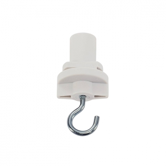 SLV hook for S-TRACK mains-voltage 3-phase surface-mounted track, traffic white
