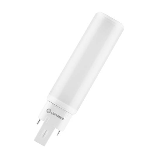 Ledvance LED compact fluorescent lamp DULUX D/E18, 7W, G24Q-2, 120° - warm white