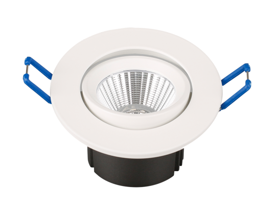 mlight LED recessed spotlight COB II, round, 6.3 W, 38°, Ø 87mm, white - warm white (3000K)