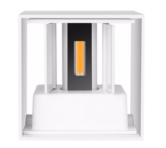 mlight LED outdoor wall light CUBE white