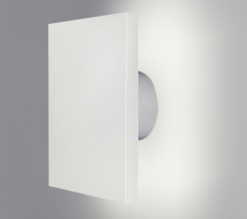 mlight LED outdoor wall lamp PILAR angular white 8W - warm white